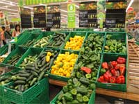 Legumes expostos aos consumidores finais
